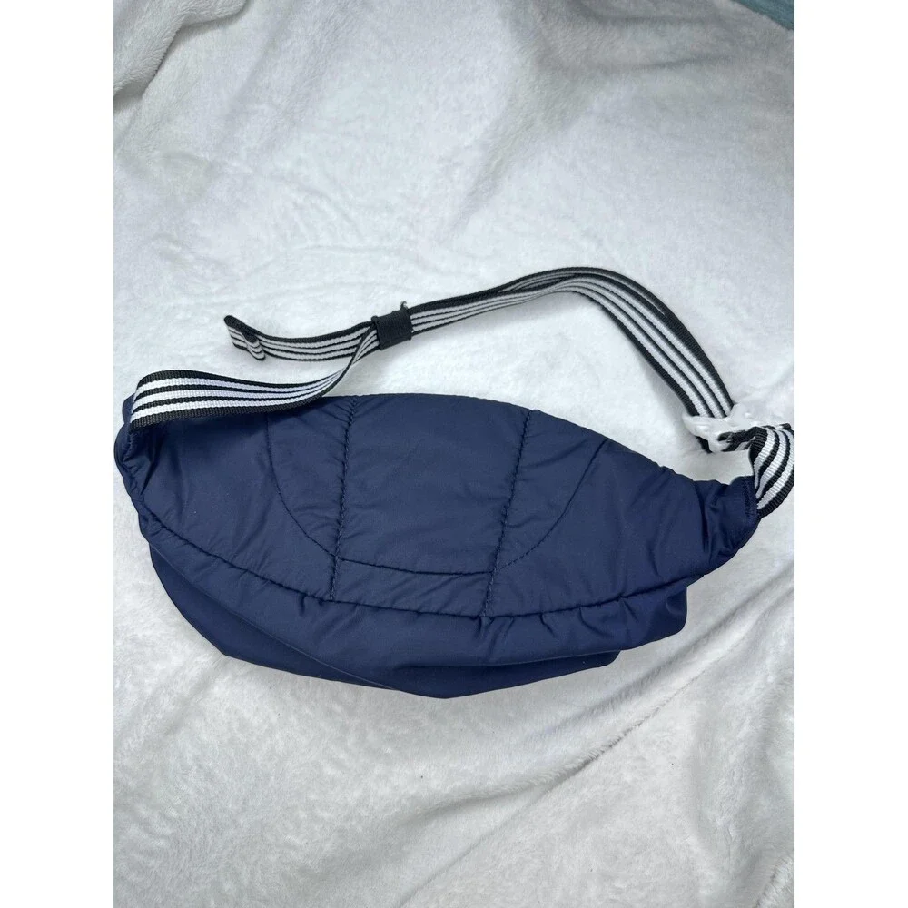 Adidas Belt Bag Mens Small Blue Padded Fanny Pack Zip Pockets Adjustable Strap